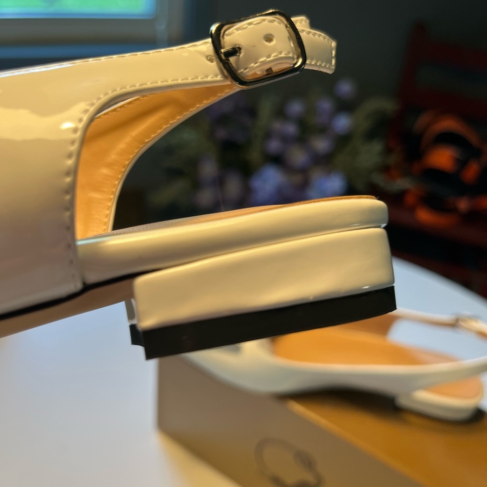 Trkyyk White Slingback Flats - Picture 3 of 4